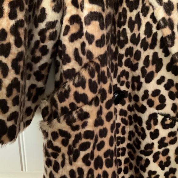 SOMALI SPORTOWNE FAUX FUR VINTAGE LEOPARD COAT - Picture 8 of 13